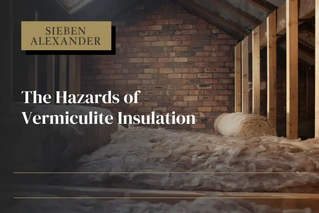 An image of Vermiculite Insulation in an attic