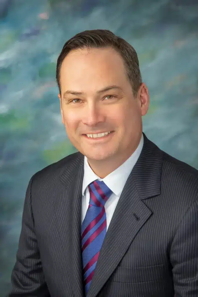 Portrait of Minnesota Mesothelioma Lawyer and Personal Injury attorney Chad Alexander. Partner at Sieben Alexander