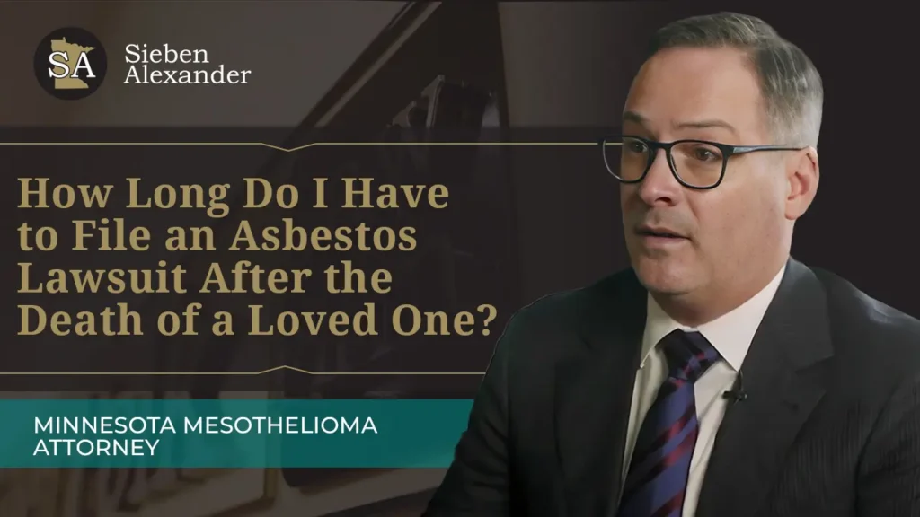 Video Thumbnail of Personal Injury Attorney Chad Alexander with the text How Long Do I Have to File an Asbestos Lawsuit After the Death of a Loved one?