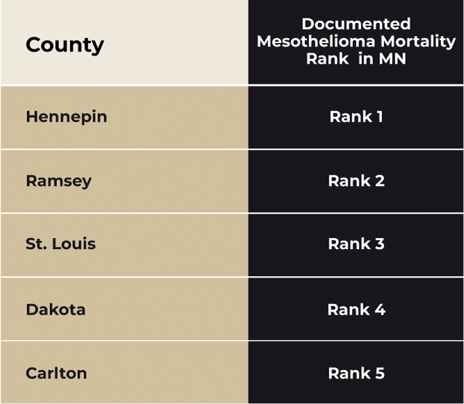 County mortality rankings in Minnesota with Hennepin ranking number 1