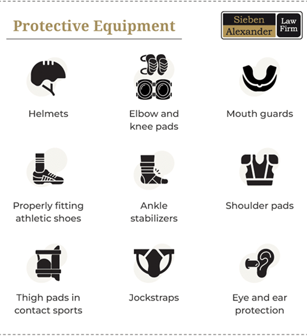 child protective equipment including helmets, shoulder pads, and jockstraps