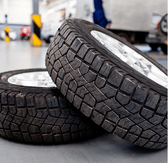 two tires on the floor