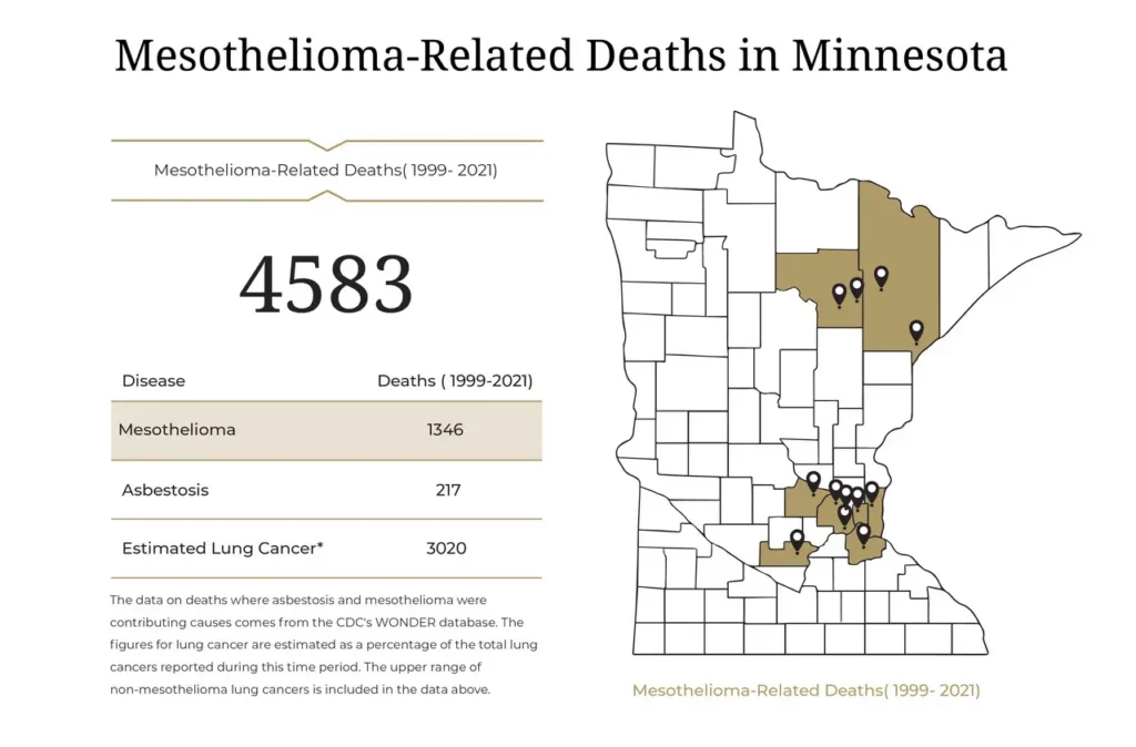 Mesothelioma related deaths in Minnesota